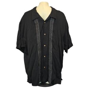 George‎ Black Shirt with White Detailing